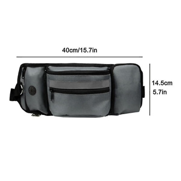 Beste Shiyi godbitpose for trening Innebygd poseholder for hundeposer Håndfri midjebelte Fanny Pack Flott for valpekurs, reiser