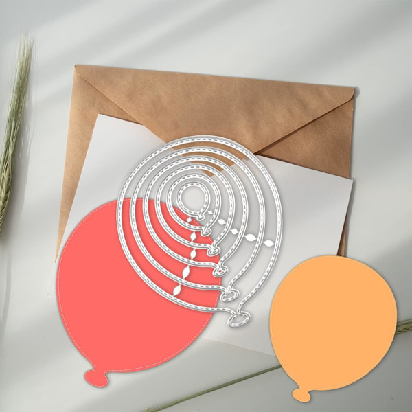 Ballonger Metallskjærende Stanser, Ballonger Metallmalformer, Dekor Embossing Stenciler for DIY Scrapbooking Album Dekorativ Br