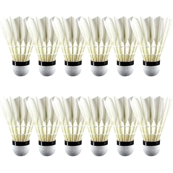 12 stk. Heavy Duty Fake Feather Fly Stærke Shuttlecocks Shuttlecocks A + 60e Badminton Bold