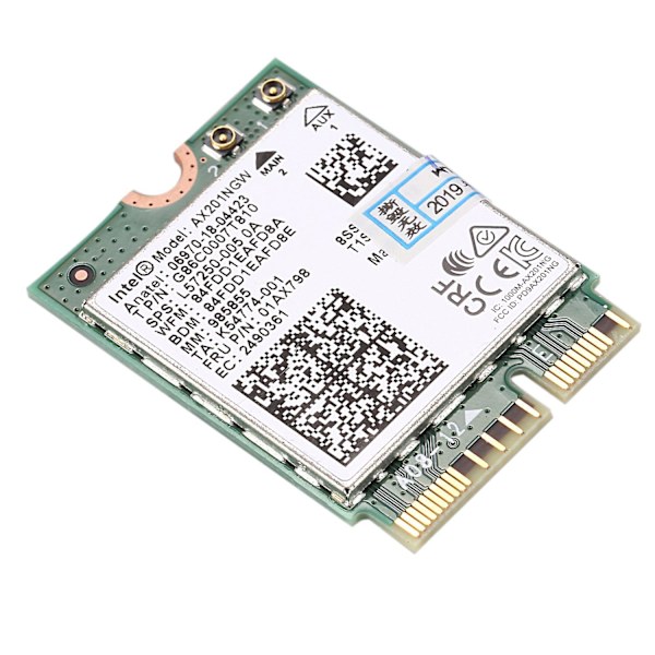 Kompatibel Intel Wi-fi 6 Ax201 Bluetooth 5.0 Dobbelt bånd 2.4g/5g Trådløs