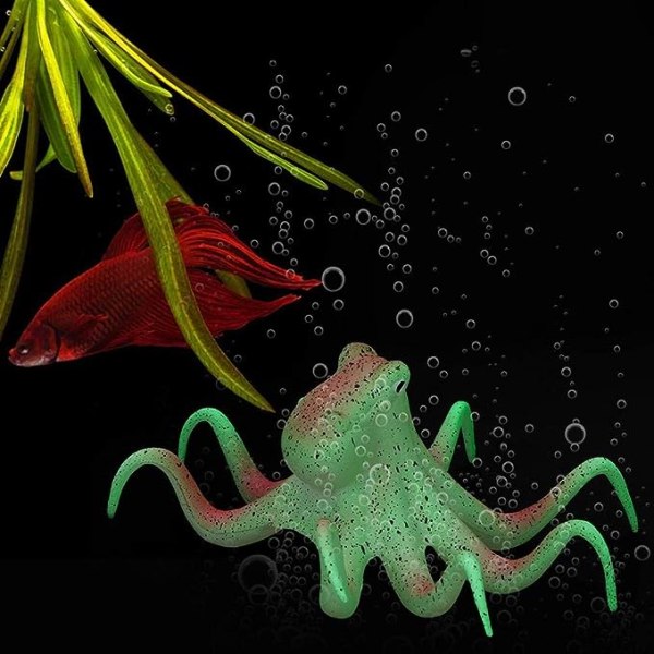 Ystävänpäiväkarnevaali xianshi Fluorescence Effect akvaariosisustus, akvaariomustekala, helppo asentaa Lemmikkieläimet Eläimet akvaarioon Akvaario Deco