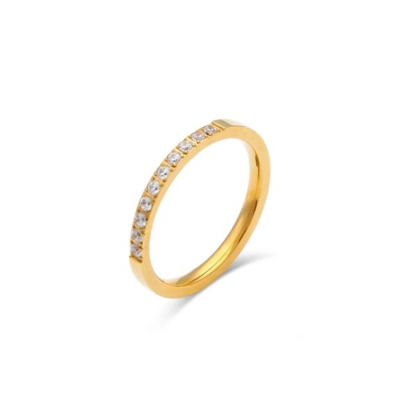 Ebelle-2023 Ny Ankomst Transparent AAA Zirkon Ring Daglig Rostfritt Stål Ringar för Kvinnor R4398 57