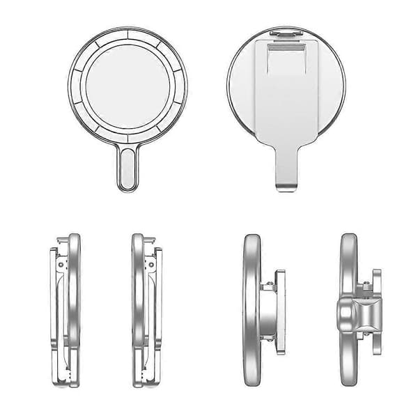 Midjeklips Multifunksjonell Magnetisk Mobiltelefonholder Ny, K2M9 gray plating 1pcs