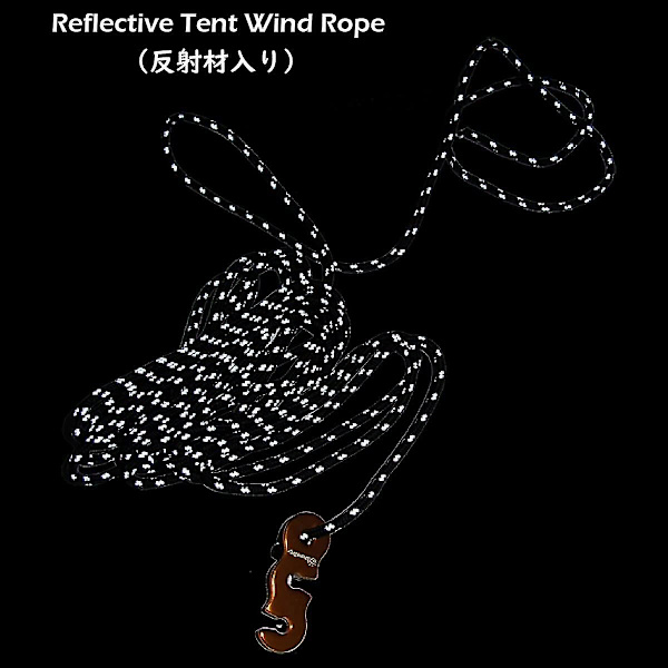 4m Reflekterende Guy Lines Paracord Reb med Spændesystem til Telte, Presenninger og Camping