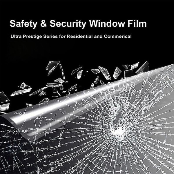 Window Security Film Safety Clear Window Film Waterproof Glass Tint Adhesive Vinyl Protection Window Stickers For Home Office