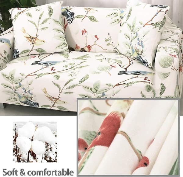 Stretch Soffaöverdrag Elastiskt Soffaöverdrag Jacquard 2-sits Soffaöverdrag Blommönster