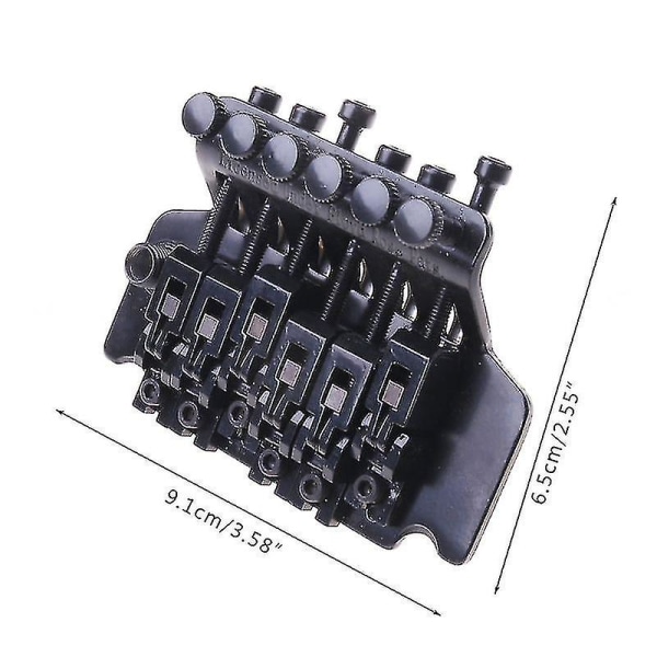 Floyd Rose Dobbelt Locking Tremolo System Bro Til Elektrisk Guitar Dele Sort