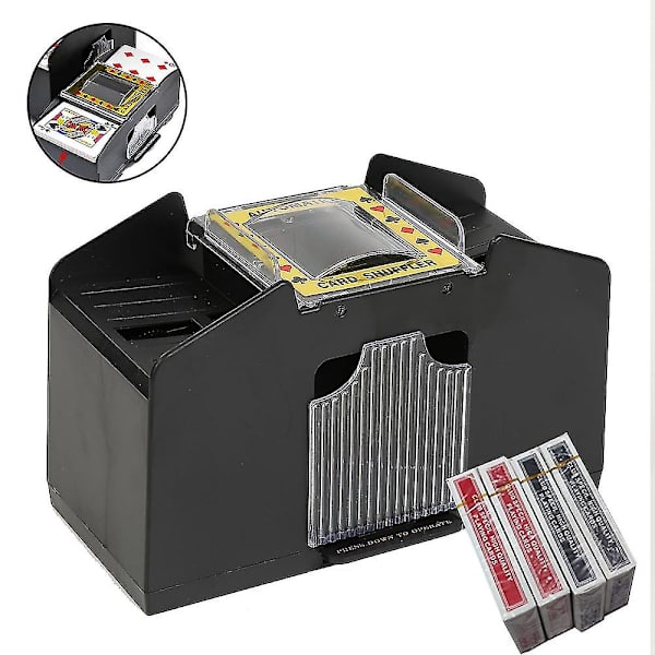 1 stk Automatisk kortshuffler - Batteridrevet elektrisk shuffler - Flott kompatibel med hjemmet