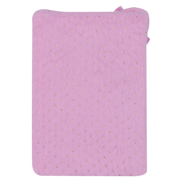 Sød Kat Pludsbog med Sequined Bue, Børn Piger Tegneserie Fuzzy Skrive Tegneblok Personlig Journal Dagbog Notesblok med Linjeret Papir Notesbog