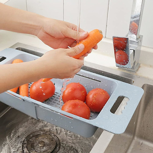Retractable muovinen keittiön valutusastia vihanneksille, hedelmille, kodin säilytyskori