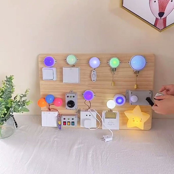 2x DIY Plademateriale DIY, Stikkontakt LED Elektrisk Lys, Praktiske Færdigheder Legetøj, Uddannelsesmæssigt D Legetøj