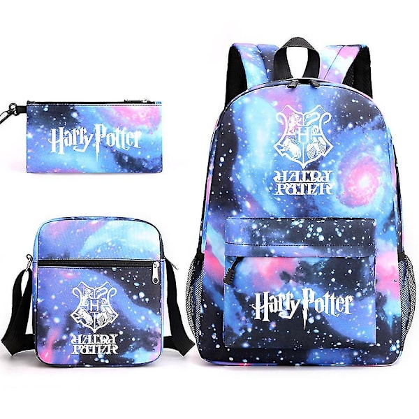3 kappaletta / sarja Harry Potter -reppu tytöille ja pojille Olkalaukku Kynälaukut Painettu Rentti Koulureppu Ulkoilulahja H11