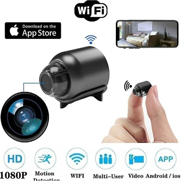 Skjult kamera spionkamera Mini trådløst wifi-kamera 1080p sikkerhet Night Vision bevegelsesdeteksjon videokamera Babymonitor Ip Came spionkameraer med lyd