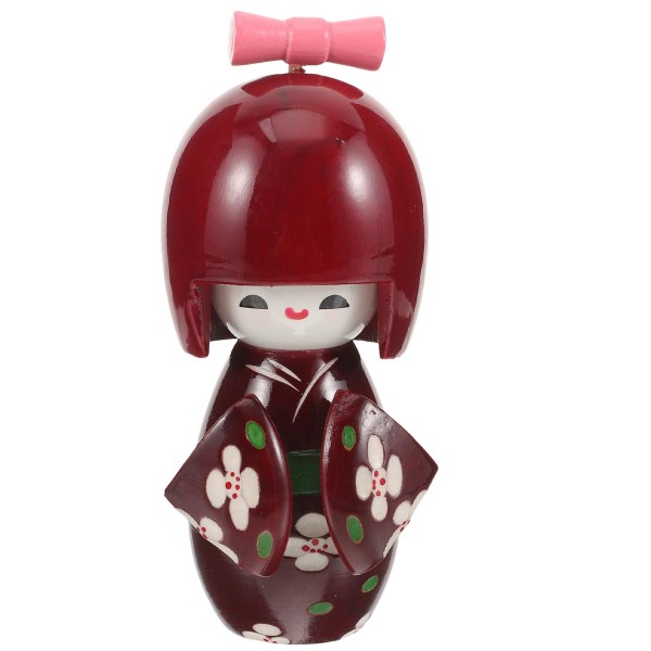 Japansk dukke Kimono-dukke i træ til hjemmet Dukke Japansk restauranthåndværk