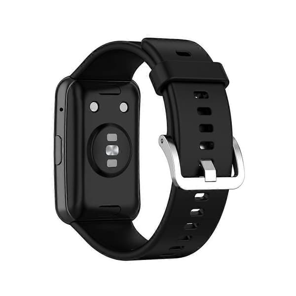 Blød silikone urrem til Huawei Watch Fit - Sort Black