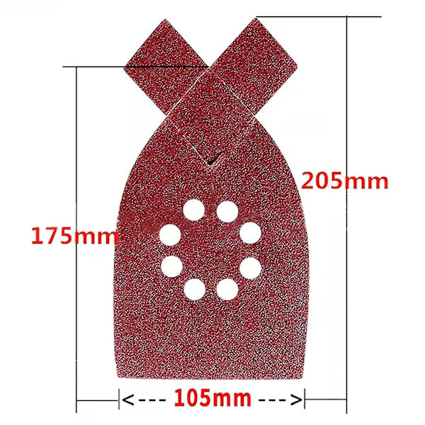 50 ark sandpapir til Black Decker slibemaskine Ka220g Ka230 musesandpapir korn 40,60,80,100,120