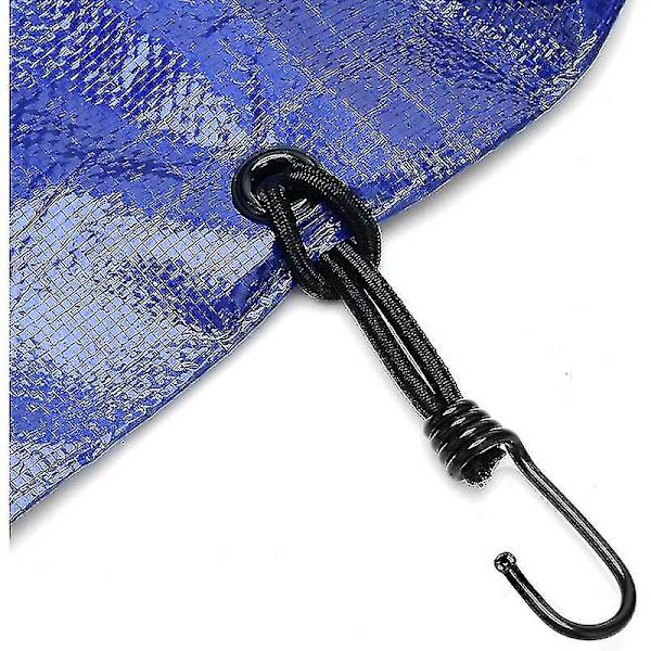 10 st professionella elastiska gummispännare med krok (150 mm) för presenning, armégrön-