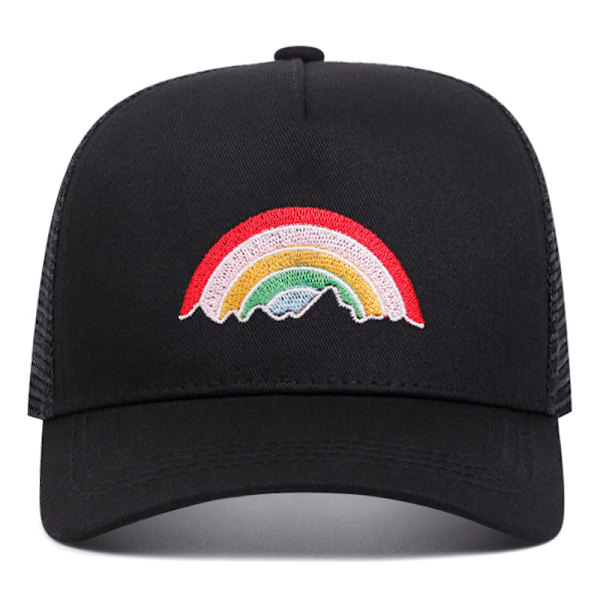 Regnbue baseball kasket casual hip hop hat solbeskyttelse mode