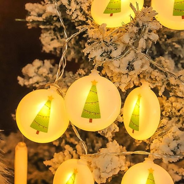 Julepynt Lysstreng, 3 Meter 20LEDs Natlys Varmt Lys Indendørs Udendørs Belysning Lampe til Bryllup Hjem Fødselsdag Have Havefest Jul
