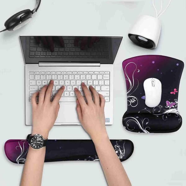 Musematte med håndleddstøtte Ergonomisk håndleddstøttesett for tastatur håndleddstøtte