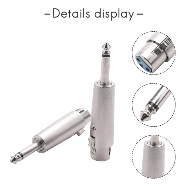 (2 stk) XLR til Fe 6.m Stik Mikrofonkabel Adapter