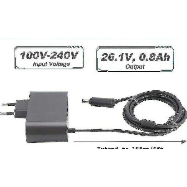 Lader for V10 V11 V12 V15 støvsugeradapter, grå