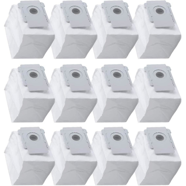 12-pack ersättningsdammsugarpåsar för Irobot Roomba I7 I7+ I3 I3+ I6 I6+ I8 I8+/plus S9+ I&s-serien delar ren bas automatisk smutsavfallspåsar för rum