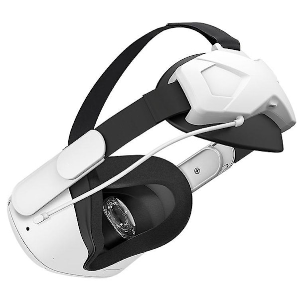 Oculus Meta/Quest 2 hovedrem med batteripakke, justerbar Elite-rem 5000mah hurtigopladning forlænger 3 timer i VR-spilletid, Quest 2 hoved Elite-rem Ac