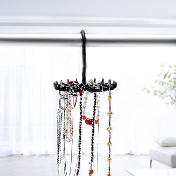 2-pack Twirl Tie Rack Roterande Bälte Sjal Hängare Hållare Krok Kompatibel Med Garderobsförvaring Z65365