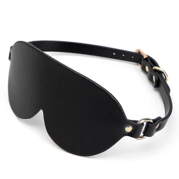 Ægte Læder Øjenmaske / Blindfold Med Elastik Til Par