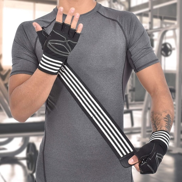 Gymhandskar, Träningshandskar, Halksäkra Silikonkuddar för Handskydd och Extra Grepp, Fitnesshandskar för Män & Kvinnor, Viktlyftningshandskar