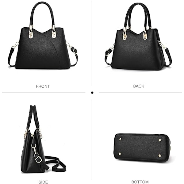 Damväskor Plånböcker Mode Top Handle Väskor Dam Medium Handväskor PU Läder Handväskor Axelremsväska Set Multifunktionella Crossbody Väskor