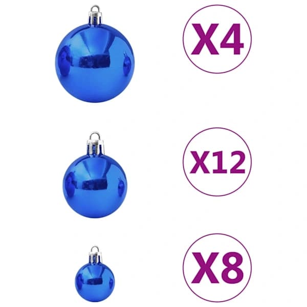 Julgranskulor 100 stycken blå