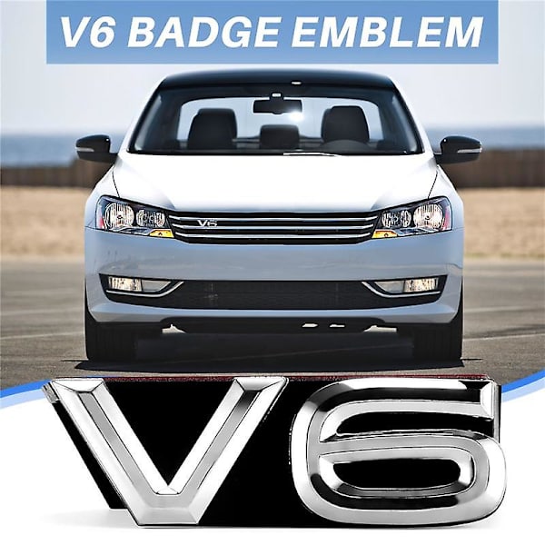 Auto Emblem V6-dekal för Teramont Phideon Magotan Tiguanl V6-dekal