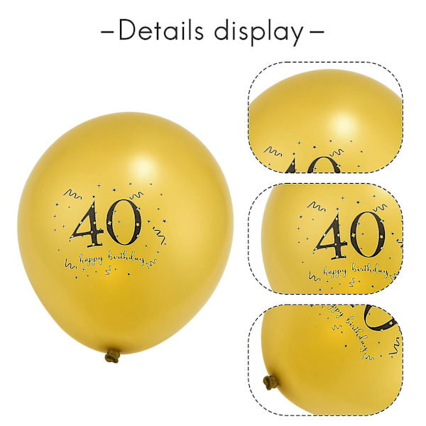 40-årsdag 30 st, 12 tum S S, 40-årsjubileumstillbehör