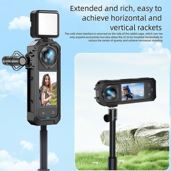 For Insta360 X5 magnetisk base plastramme fotografering video