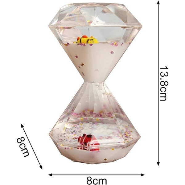 Timeglas Model Timeglas Figur med Lille Dyredekoration En Størrelse Iøjnefaldende Hvid