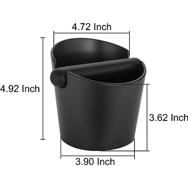 Espresso Knock Box, 4,8 tommer Kaffe Knock Box, Espresso Dump Bin med aftagelig Knock Bar og skridsikker bund