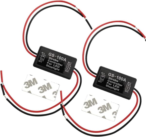 9-30V Blinkende Strobe Blinkende Controller Blinkende Modul til LED Bremslys Hagestoplys Høj Montering/3. Bremslys - 2Pack