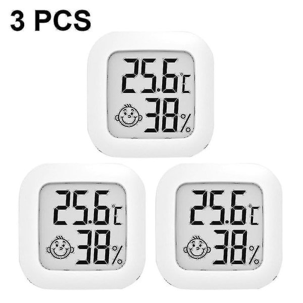 3-pack innendørs termometer, fuktighetsmåler Digitalt hygrometer Romtermometer for hjemmet, høy nøyaktig temperatur