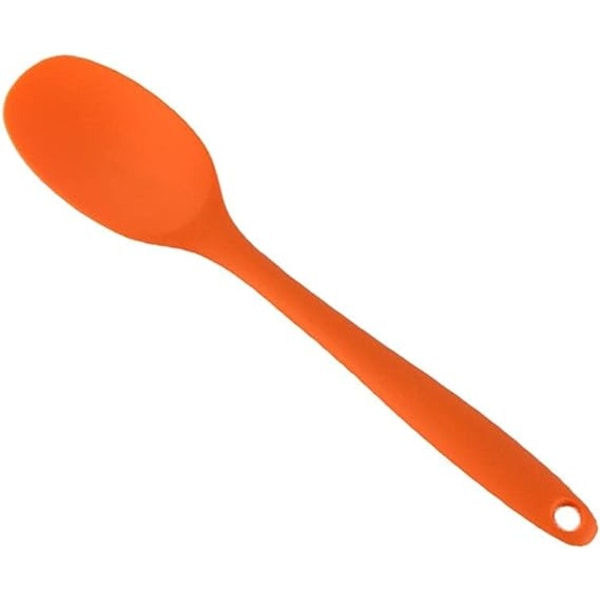 Flatware Set Home Use Large Silicone Long Handle Spoon High Grade Mixing Ladle Cooking Kitchen Soup Spoons Tableware Kitchen Dining Bar Cutlery Set fo