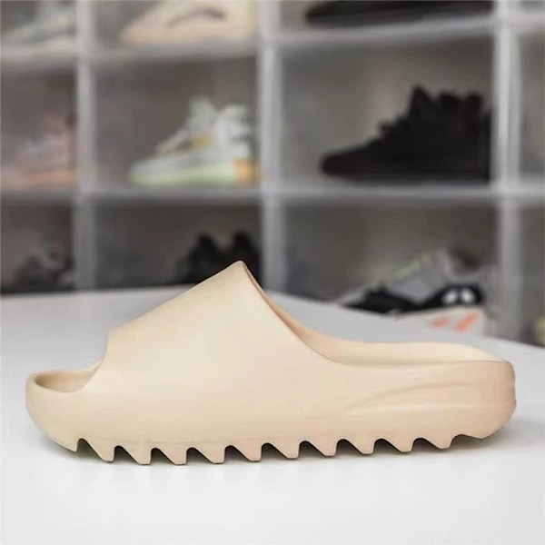 2023 Sommer EVA Flip Flops Mænd Kvinder Originale Indendørs Sandaler Casual Strand Sko Beige 48