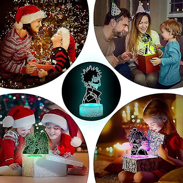 3D Nattlampa Stjärna Kirby Kreativ USB Touch Färgrik Fjärrkontroll 16 Färger LED Presentlampa Stjärna Kirby 1 Svart Touch Färgrik