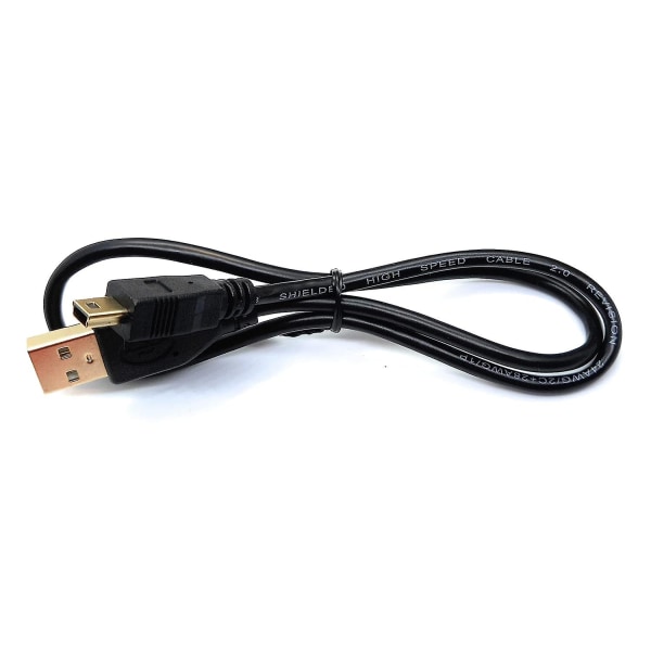 0,5 m mini USB till USB 24awg 2,0 höghastighets 2,0 A-hane till mini-b 5-stifts kabel Power och datakabel (1,6 fot, svartguldkontakter)