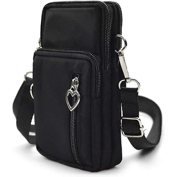Puhelinlaukku Lompakko Crossbody-laukku Kevyt Tilavat Taskut Älypuhelin Urheiluranneke Laukku Miehille Ja Naisille