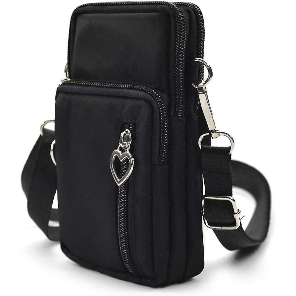 Telefonväska Handväska Plånbok Crossbody-väska Lätt Rymliga fickor Smartphone Sportarmbandsväska för män och kvinnor