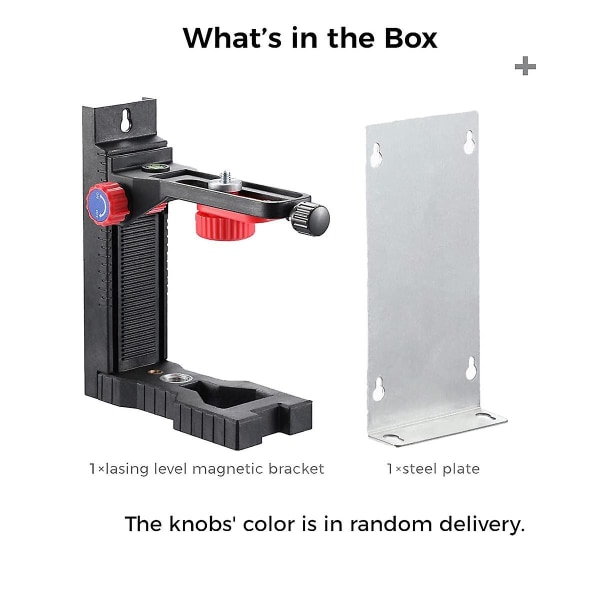 Lasing Nivå Magnetisk Brakett, L-formet Justerbar Lasing Nivå Adapter Med 1/4 tommers Hanngjenger