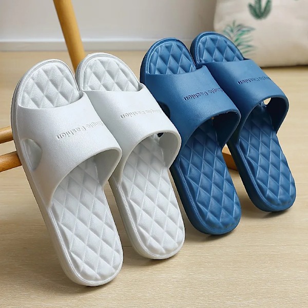 EVA bløde sål hjemmesko mænd kvinder casual strand sandaler badeværelse flip flops stor størrelse 48 49 Azul 38-39