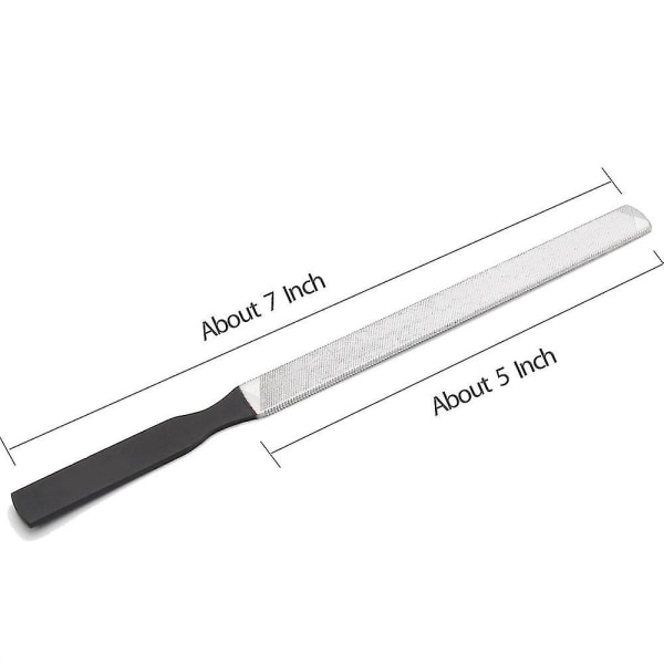 Neglefil af rustfrit stål, 4 sider, 7 tommer lang