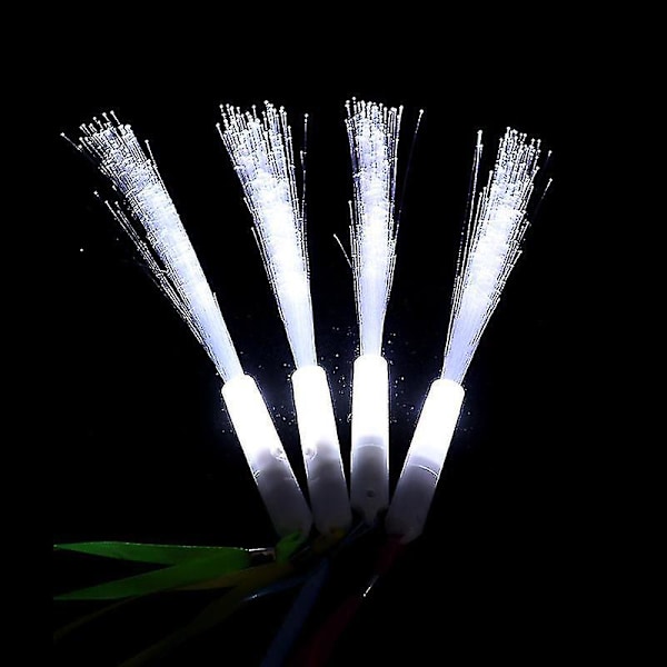 24 stk Fiber Optic Wand Led Hvite Glow Sticks